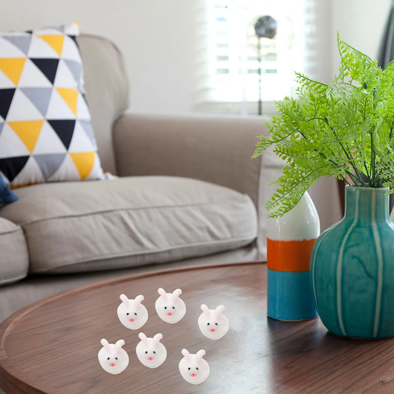 

30 шт., пасхальный мини-кролик, декор из смолы, микропейзаж, сад, миниатюрный кролик, декоративные украшения из смолы, мини-украшения в виде кролика