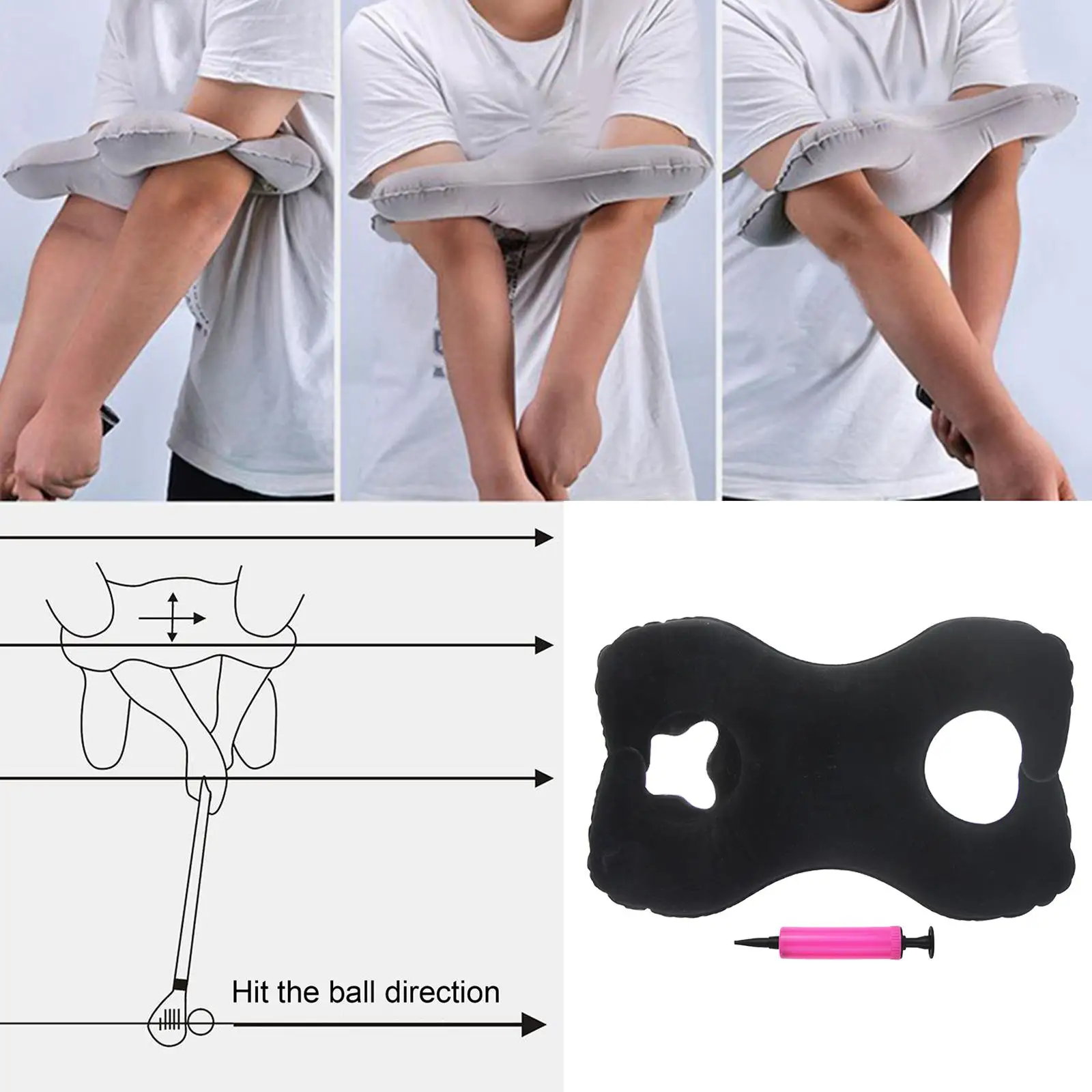 Golf Swing Aids Inflation Band Wrist Brace Connect-Easy Correct Training Swing