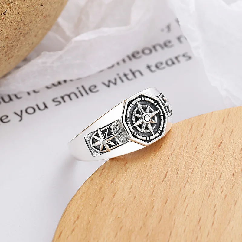 Neptune Starlight Ring Women\'s Cyberpunk Men\'s and Women\'s Fashion Retro Design Feeling Hegemonic Living Food Ring