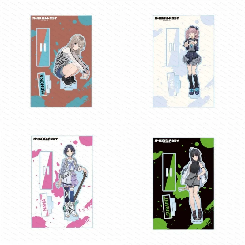 

Anime GIRLS BAND CRY Acrylic standing signs as gifts for friends, desktop ornaments and small presents Double insertion 15CM