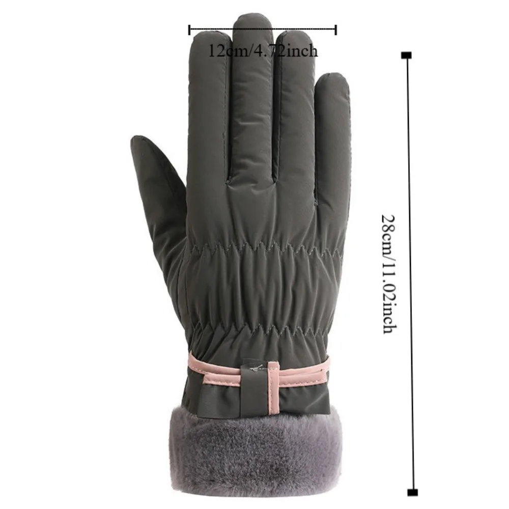 Elastic Keep Warm Snowboard Gloves Windproof Waterproof Skiing Gloves Touch Screen Thicken Riding Mittens Hiking