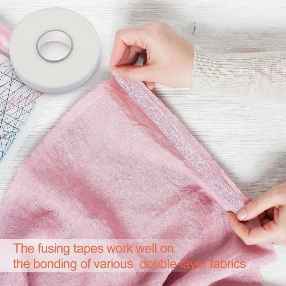 New 60M Interlining Adhesive Tape Non-woven DIY Sewing Interlining Double-sided Sewing Tool for Shorten Repair Pants