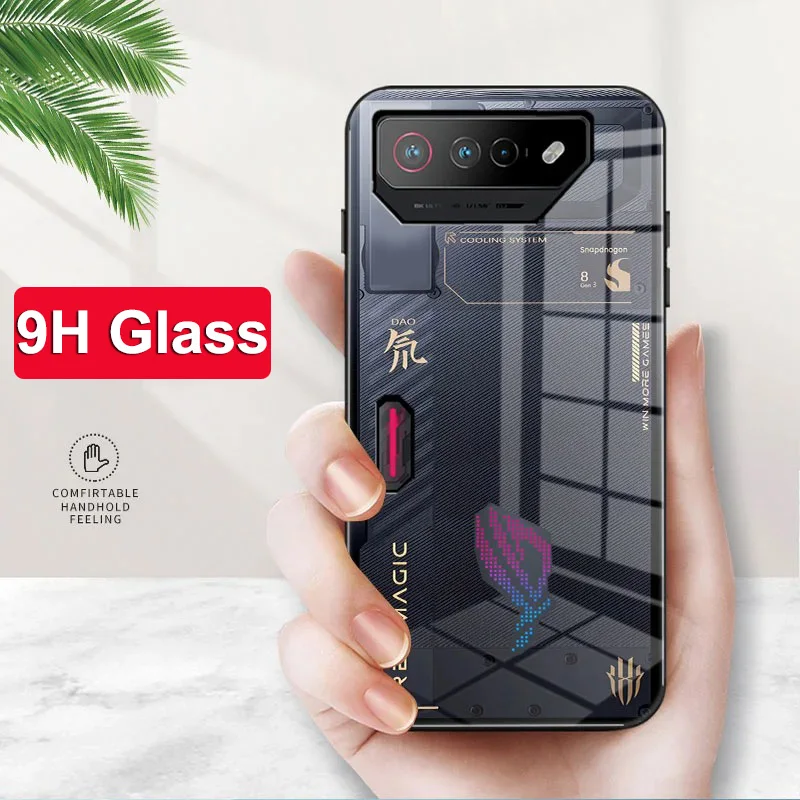 9H Glass Case For Asus ROG 7 Cases ROG7 5G Tempered Glass Phone Back Cover For Asus ROG Phone 7 Shell For ROG 6 5 5s 3 Fundas - view 5