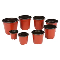20PC Thin Section Flowerpot Plastic Grow Box Fall Resistant Tray For Home Garden Plants Nursery Cup Transplant Flower Plant Pots