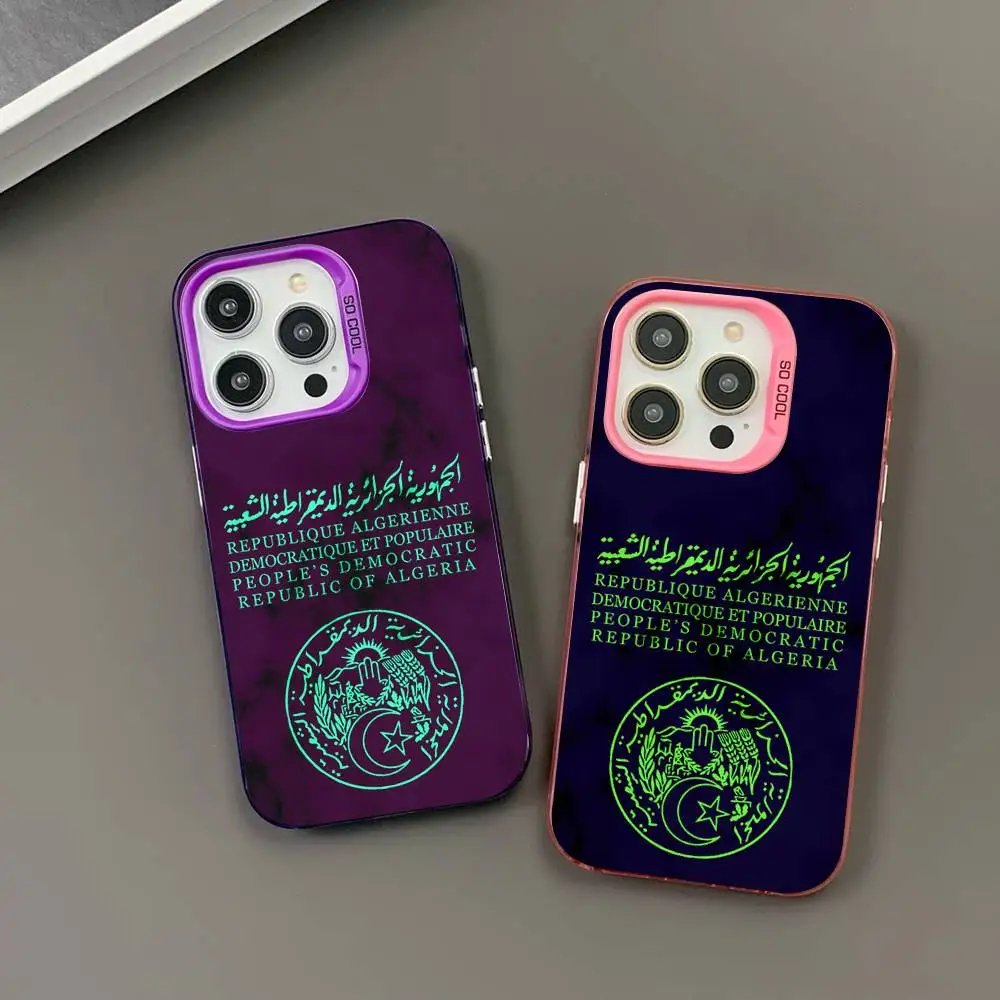 

Algeria Passport Phone Case For IPhone 17 16 15 14 13 12 11 Pro MAX Matte Shockproof Back Anti Fall Matte Cover