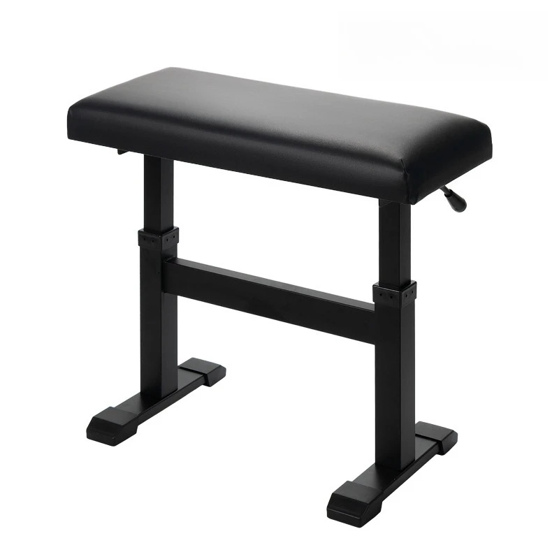 Hydraulic Piano Bench, Adjustable Height Single Seat, Universal for Casio, Durable and Comfortable, Black Leatherette
