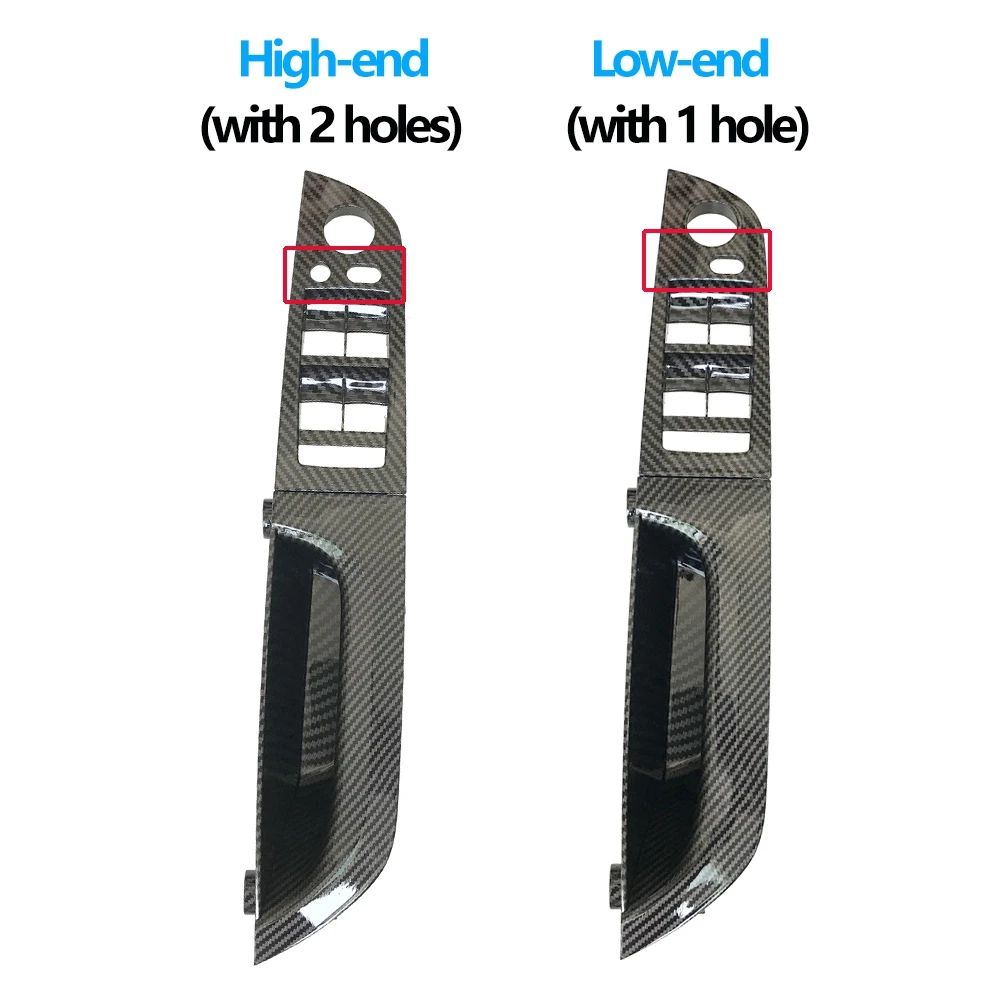 Carbon Fiber Car Interior Window Switch Cover Panel Trim Pull Handle For-BMW 3 Series E90 E91 E92 316 318 320 325,