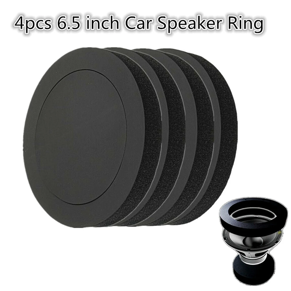 

4x 6.5 inch Car Door Speaker Bass Ring Foam Woofer Pad Noise Sound Wave Accessories Bass Ring Foam Woofer Pad Soundproof Cotton