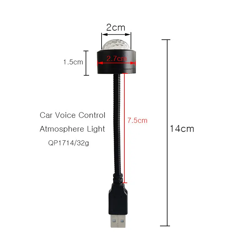 다채로운 LED 분위기 밤 빛 램프 자동차 음성 제어 분위기 빛 USB 자동차 조명 밤 운전 자동차 장식