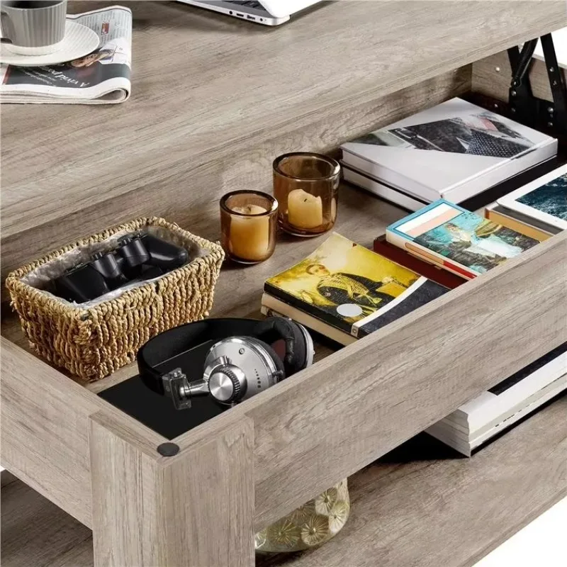 Multifunktion Wohnzimmer-Mittel Tisch Holz-Couch Tisch Rahmen Rechteckiger Tisch Mit Stauraum