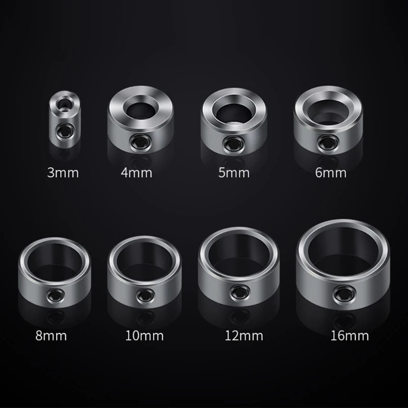 8 Pz/set Anello Limite Punta Twist Drill Anello Localizzazione 3/4/5/6/8/10/12/16mm Profondità Bit Collari Arresto Anello