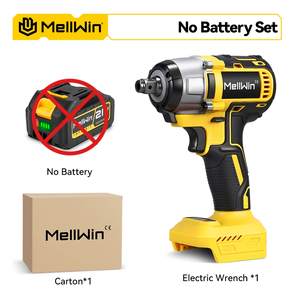 MELLWIN 520N.M Bürstenlosen Elektrische Schlüssel Set 3-IN-1 Cordless Schraubendreher Bohrer Schlüssel Power Werkzeuge Für Makita 18V Batterie pin – Detail 18