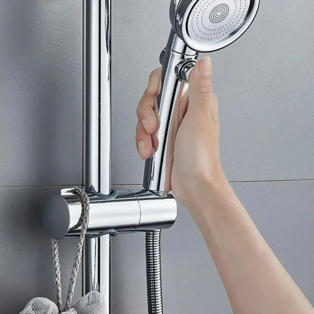 Replacement Hand Shower Bracket for Slide Bar 18-25MM Adjustable Rail Shower Head Holder Replacement 360 Rotation Sprayer Holder