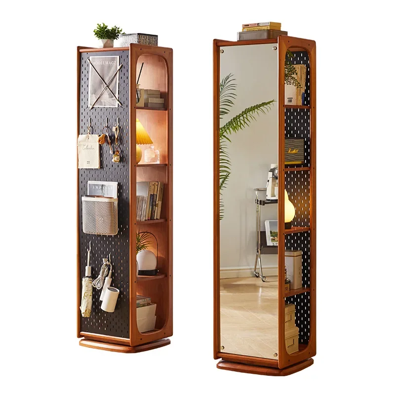 

Solid wood full-length rotating cabinet, medieval full-body cabinet multi-function, full-length