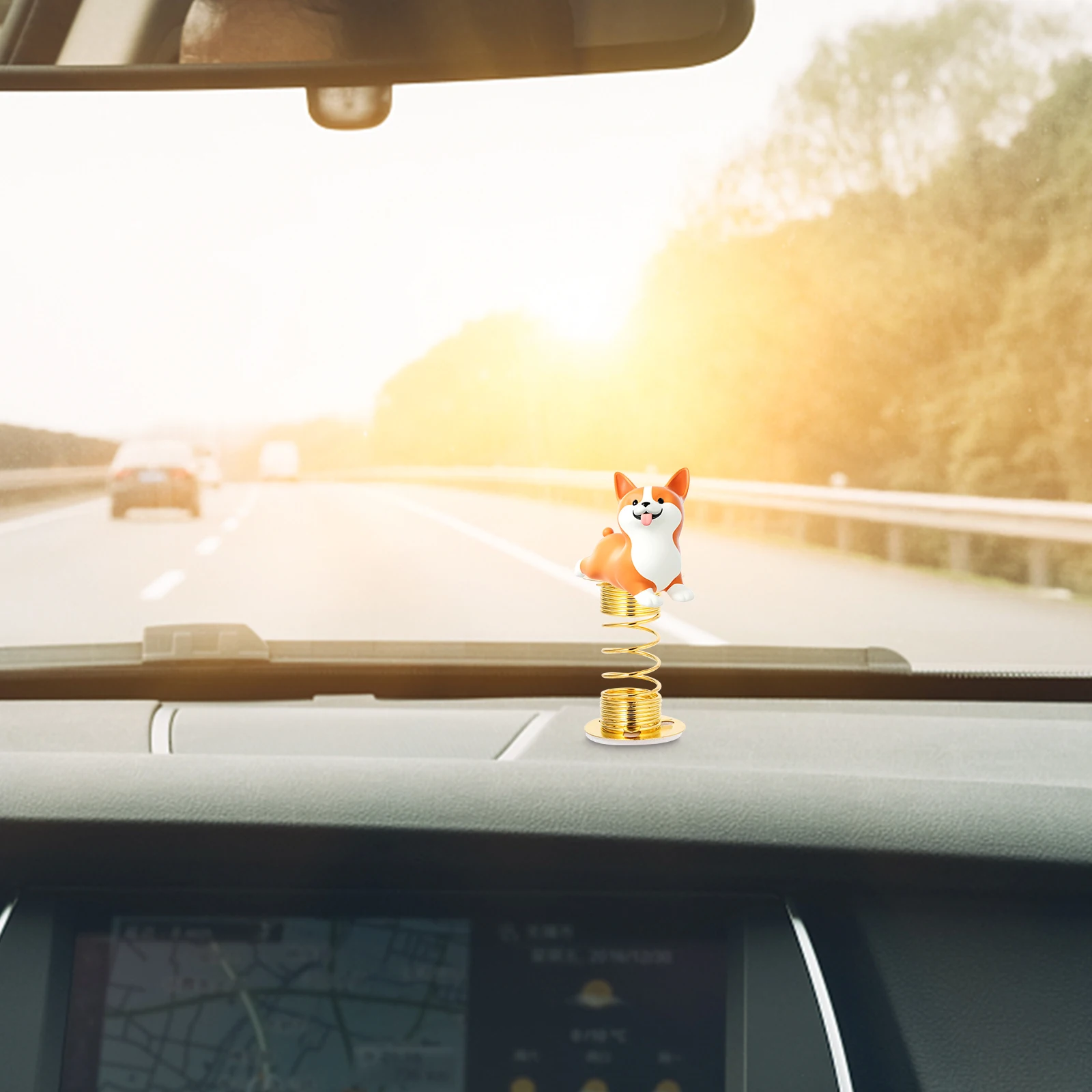 

12pc Toy Dashboard Spring Base Fortune Cat Bobblehead Adhesive Swing Springs Decor Replacement Clay Ornament Accessories