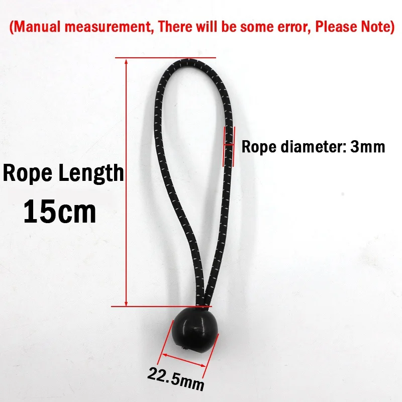 10Cm ~ 25Cm Elastisch Touw Bal Outdoor Camping Tent Tuin Luifels Zeildoek Bevestiging Tool Luifel Bungee Koorden Elastische Band Stropdas