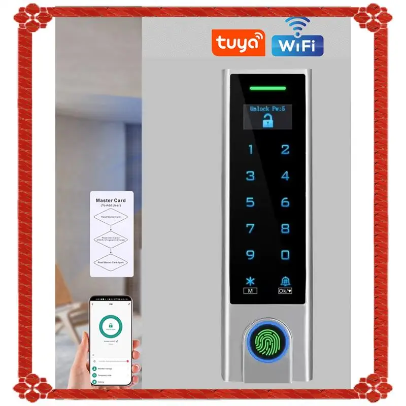 24-Hour Delivery RFID Card Keypad Fingerprint Access Smart Wifi Door Lock Waterproof Remote For Home Security Wi-Fi Control