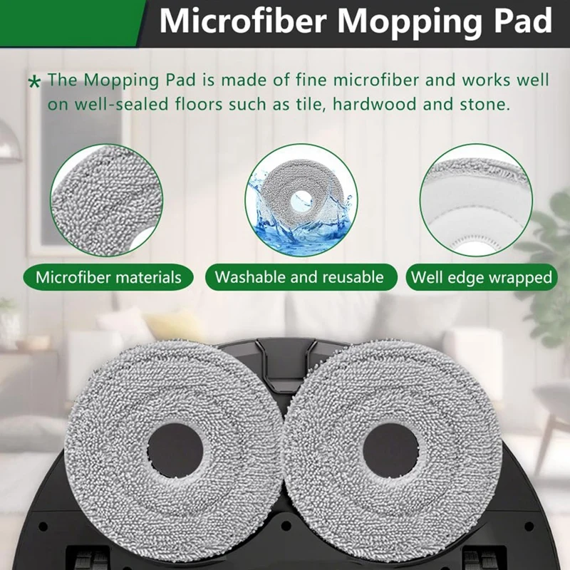 For Plus 405 / 505 Combination Accessories Spare Parts Main Side Brush Mop Cloth Dust Bag-A63M view 6