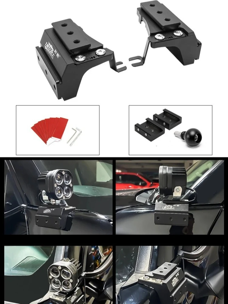 for Toyota Land Cruiser LC300 LC200 LC100 LC80 Car A-Pillar Dual Light Quick-Release Bracket Off-Road Spotlight Base Accessories