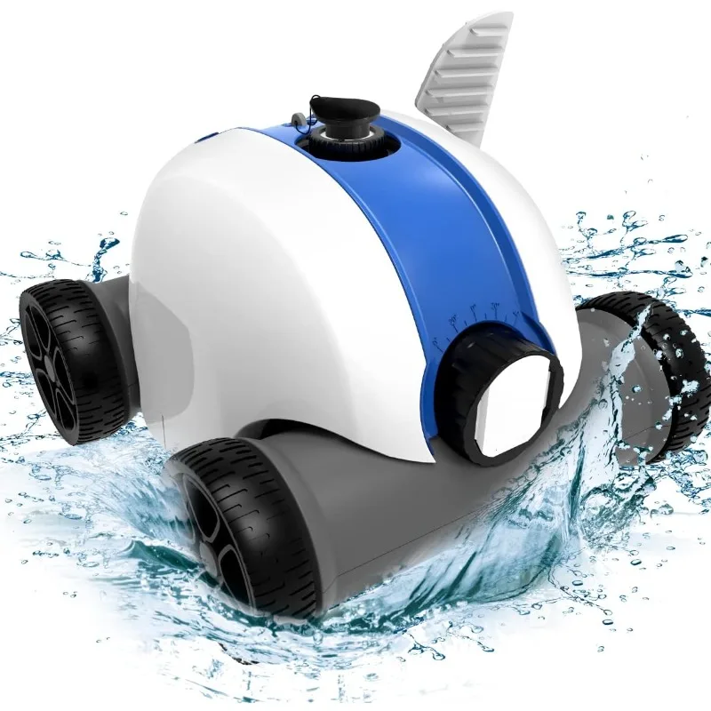 

Cordless Robotic Pool Cleaner, Automatic Pool Vacuum with 60-90 Mins Working Time, Rechargeable Battery, IPX8 Waterproof