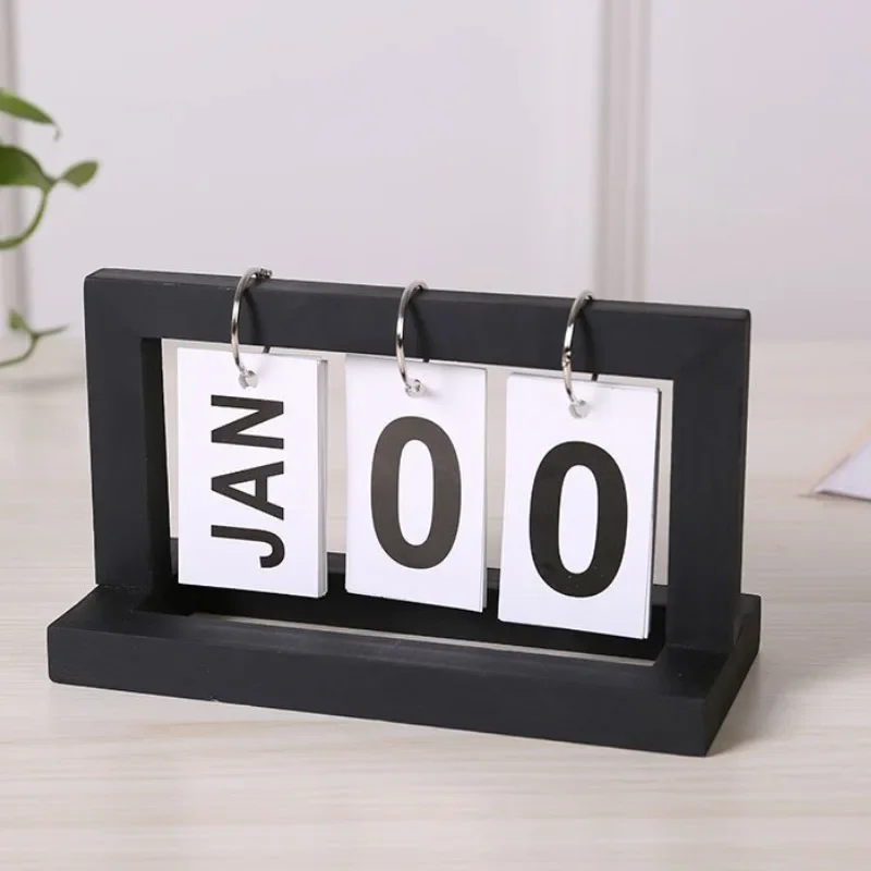 Modern Minimalist Flip Desk Calendar - Everyday View, English Language, Home and Office Decor Desk Accessory