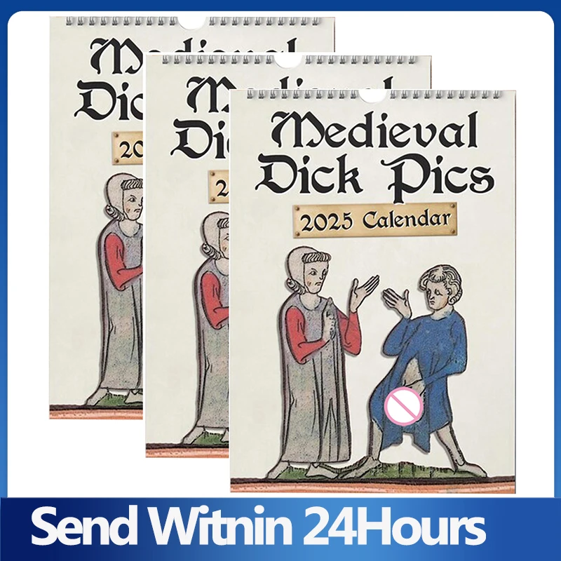 Medieval Dick Pics 2025 Calendar,Funny Rude Calendar Strange Wall Calendar Gag Gifts for History Enthusiasts Prankster