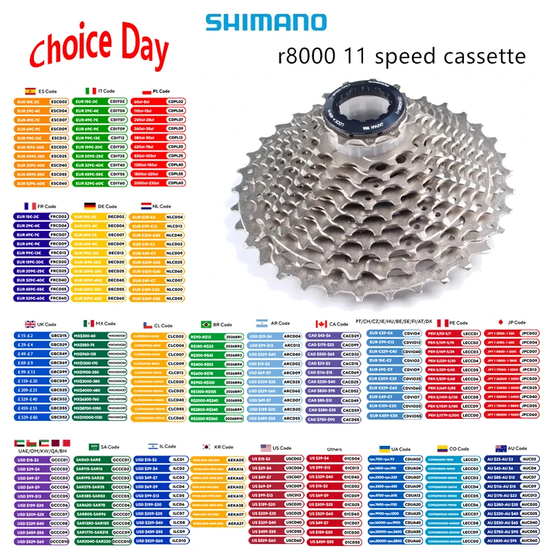 Shimano Ultegra R8000 Road Bike Bicycle 11 Speed Cassette Freewheel 11-25T 11-28T 11-30T 11-32T 11-34T Original Shimano