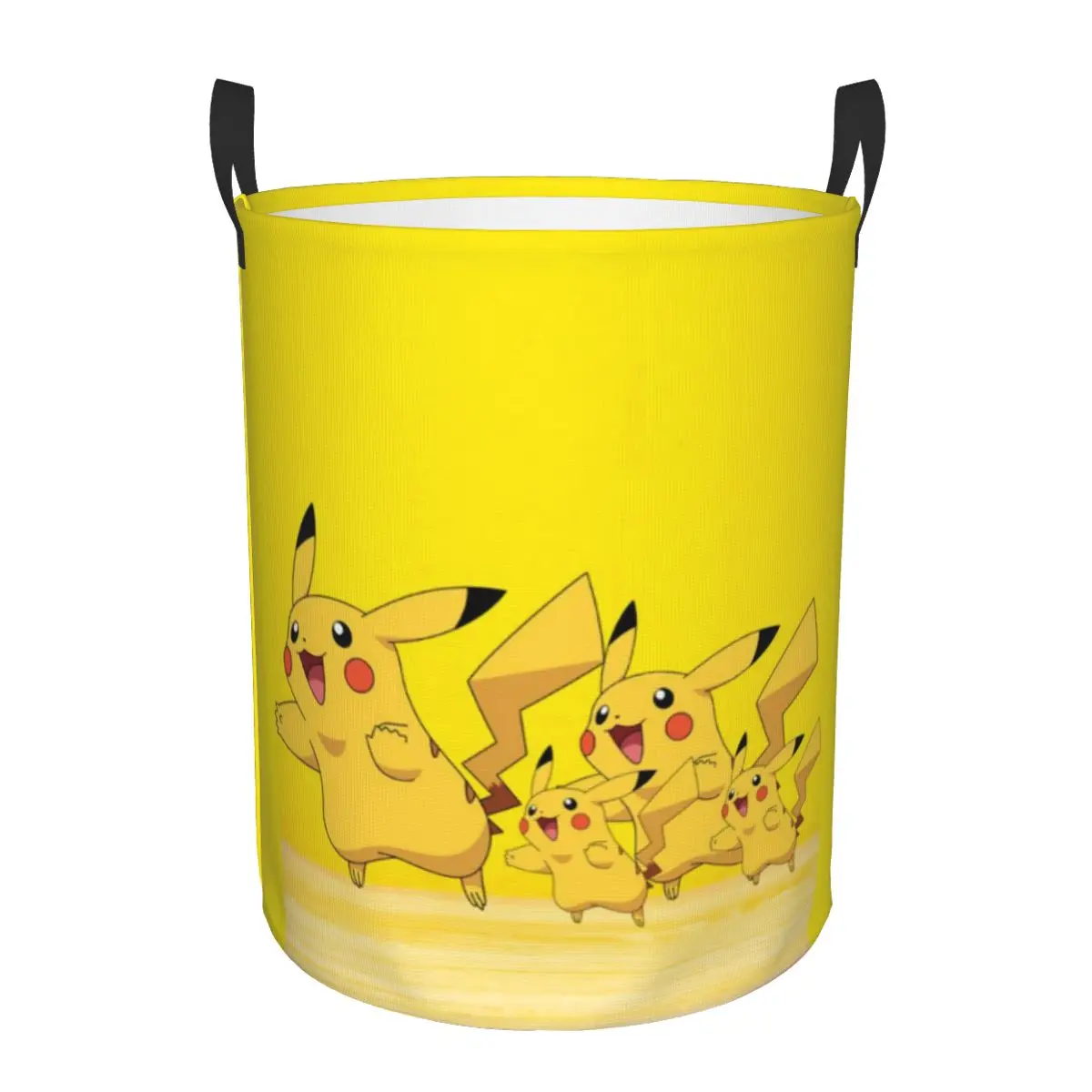 Custom P-Pikachus Cartoon Laundry Hamper Large Clothes Storage Basket Toys Bin Organizer for Nursery