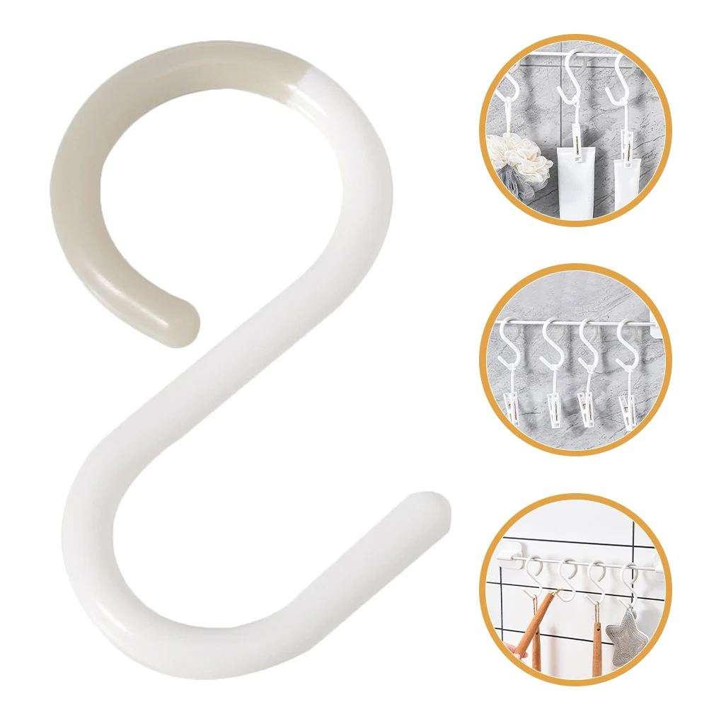 

12pcs S Hooks Plastic S-Shaped For Bathroom Kitchen Closet Storage Organizer Multi-Use Home Hanging Holder Rustproof Clothes Hat