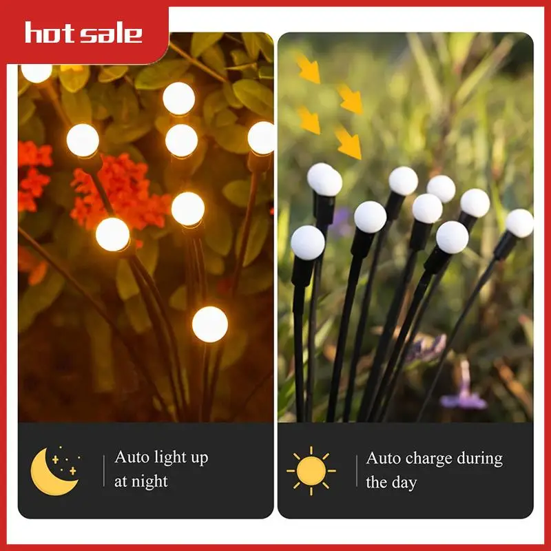 

A74P-Solar Garden Lights, New Upgraded Solar Swaying Lights, Sway By Wind, Firefly Lights Solar