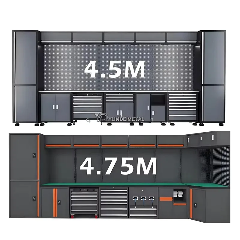 Customizable Heavy Duty Steel Garage Workstation 10 Drawer High Workshop Tool Cabinet Workbench Fixed Casters 3 Year Warranty