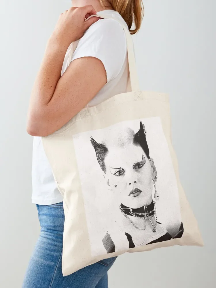 80s Punk. Rock and roll gifts. Tote Bag Lady bag shopping trolley bag foldable reusable supermarket folding