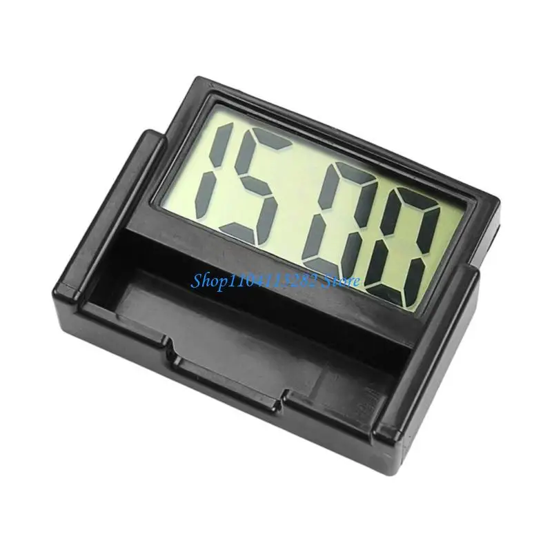 

Mini Digital Electronic Clock Simple Setups Accurate Timekeeping Dashboard Mounted Clock for Vehicles Adhesive Backing