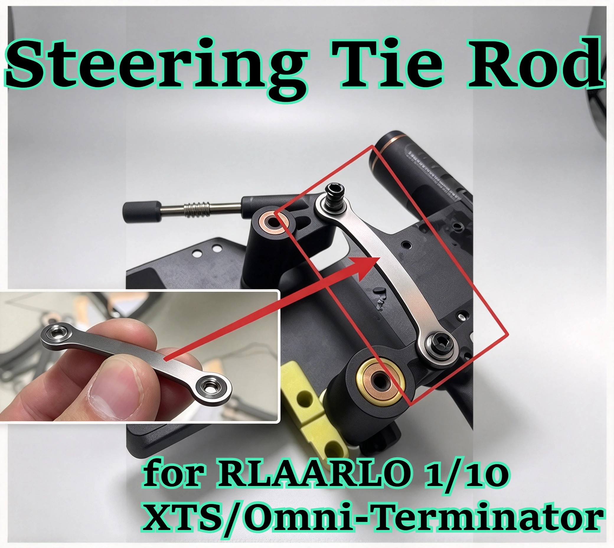 for RLAARLO 1/10 XTS/Omni-Terminator RC Car hobby upgrade improved Steering Tie Rod custom scale replacement spare accessories