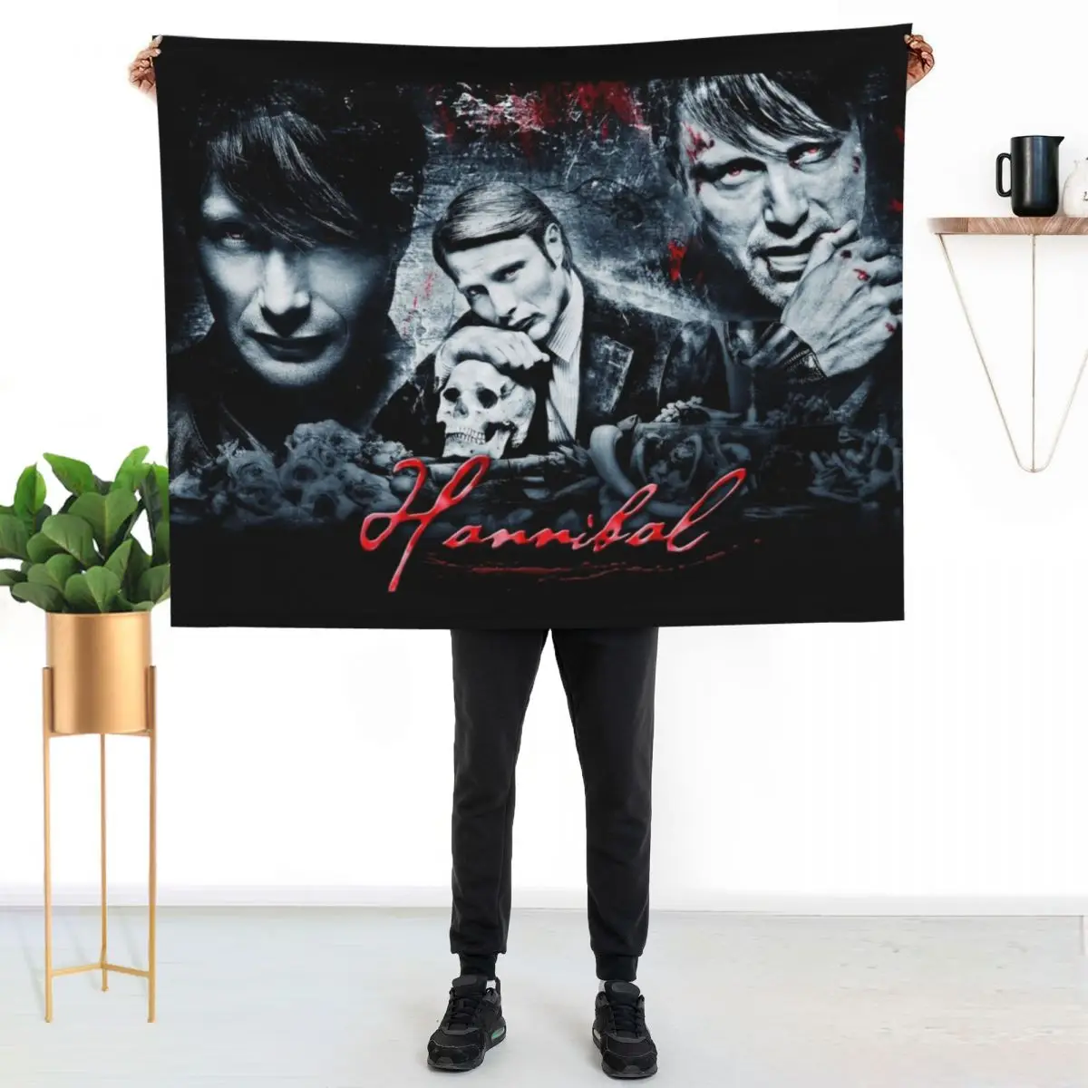 

Hannibal Lecter - Skull Design Throw Blanket Fade Resistant Durable Throw Blanket