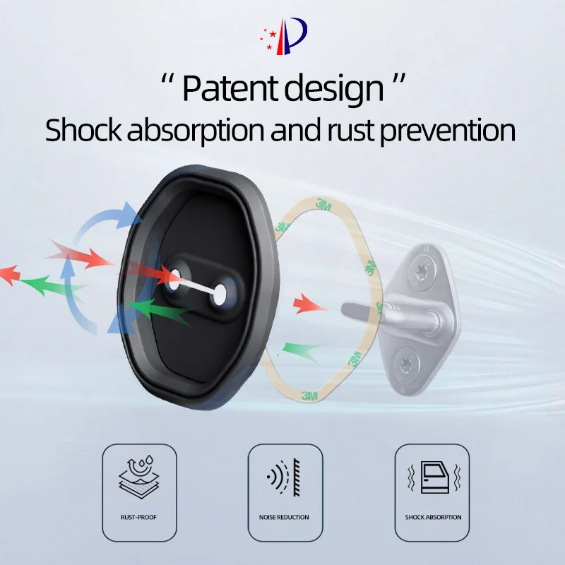 Silica Gel Door lock Case Car Door Lock Cover Door Check Arm Protector Cover For Baojun  Yep Yep Plus E6 Yunhai Xiangjing