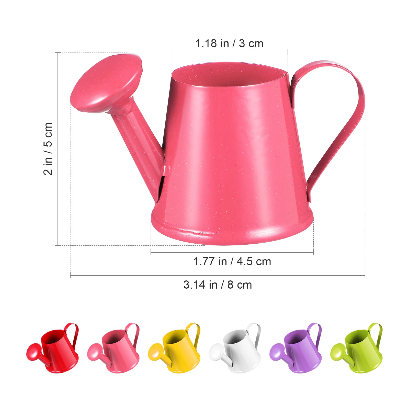 

6pcs Kids Watering Mini Iron Flower Kettle for Garden Home Decor Party Assorted Colors