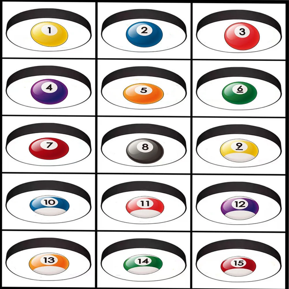 Customizable Billiard Pattern Ceiling Lamp with Irregular Shape for Billiard Room and Shop Decoration Lighting