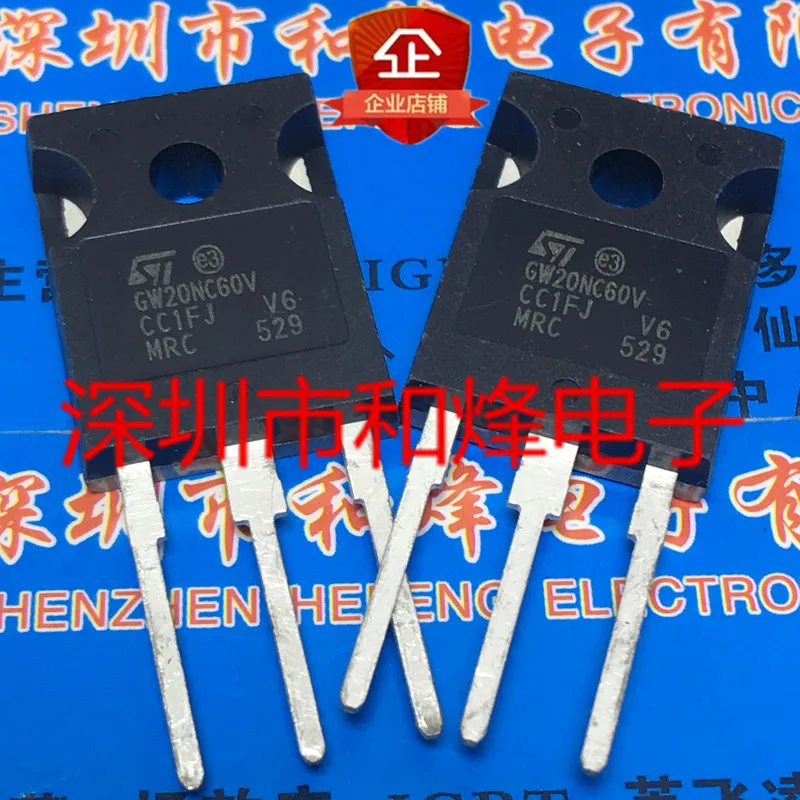 Free shipping  STGW20NC60V GW20NC60V  TO-247 20A 600V     10PCS