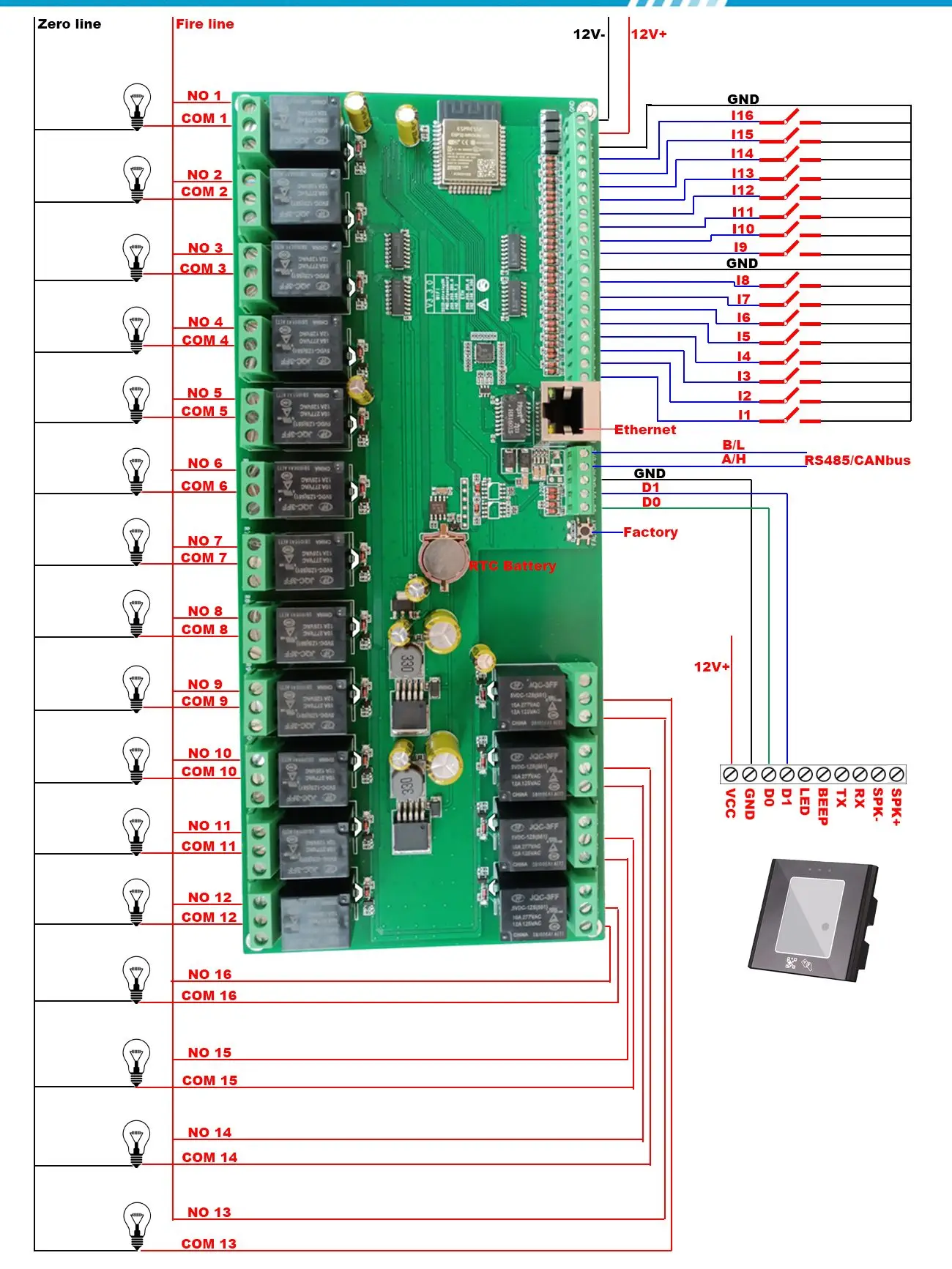 Ethernet Relay Board 16 32 Channel ESP32 WIFI MQTT Home Assistant Domoticz OpenHAB Digital Input Smart Switch