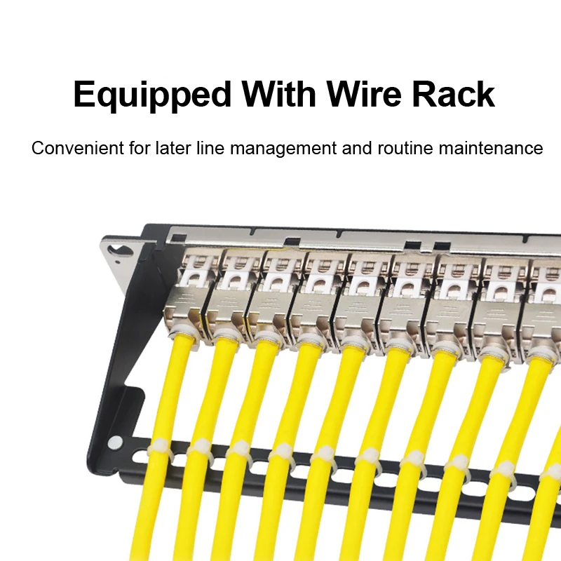 Imagem -05 - Omay Painel de Distribuição de Rack de Parede Plugues Módulo Blindado Rj45 Rj45 Cat5ecat6acat7cat8 Stp Keystone Jacks 24 Portas