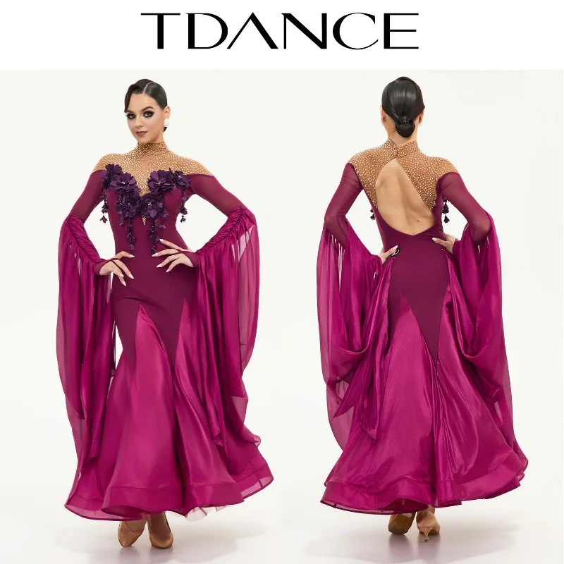 

Индивидуальные современные танцевальные национальные стандартные платья для соревнований Платье для вальса