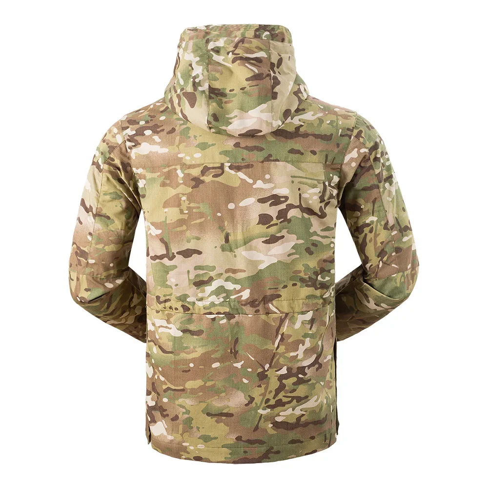 OEMM65 Tactical trench coat camouflage American hooded khaki jacket multi-pocket outdoor training