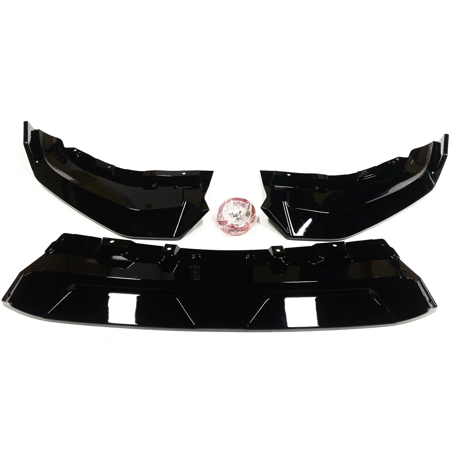 New！ For BMW G07 X7 2023-2024 Competition Front Bumper Spoiler Lip Gloss Black/Carbon Fiber Look Car Lower Protector Plate Split