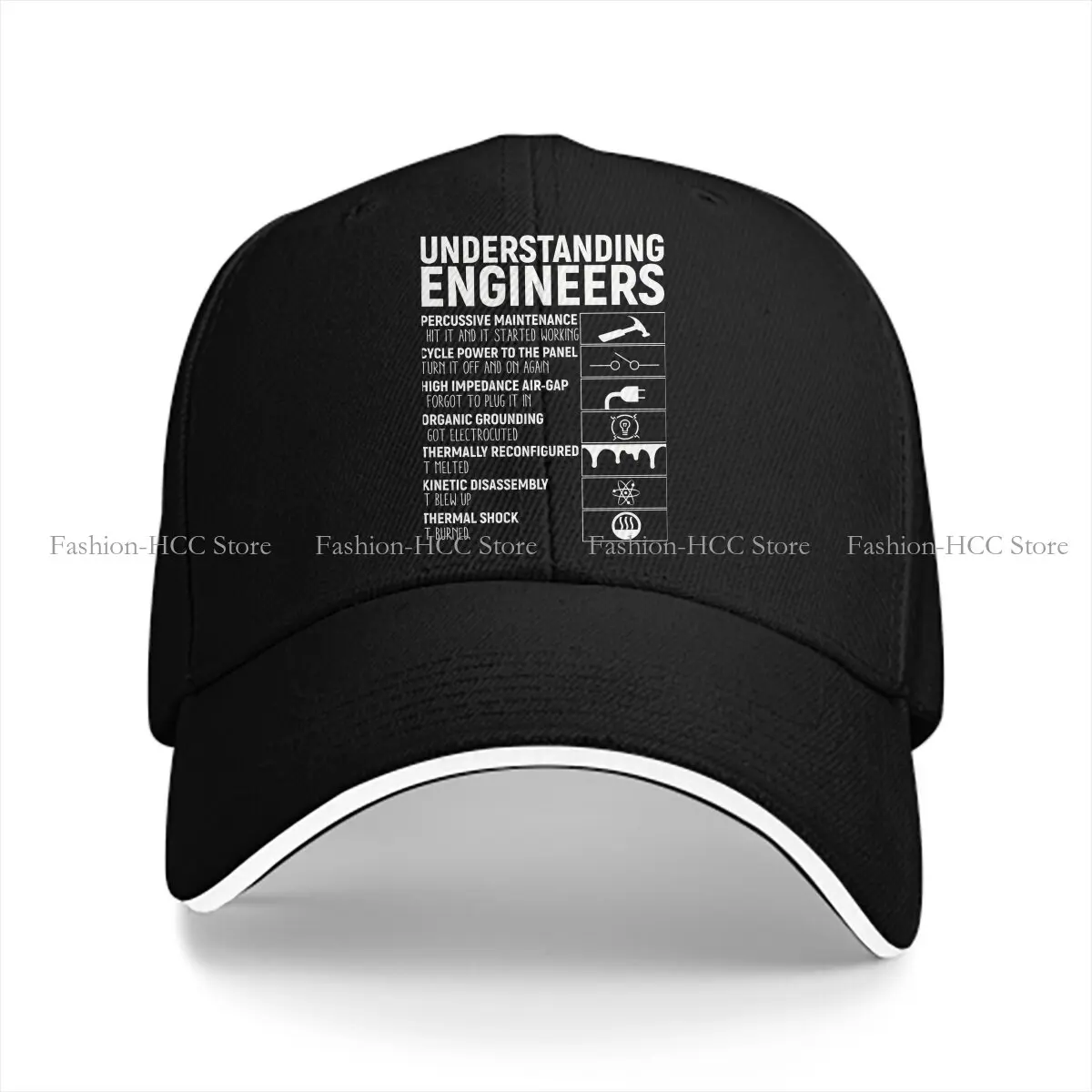 Summer Cap Sun Visor Understanding  Perfect Hip Hop Engineer Electrical Electrician Peaked Hats