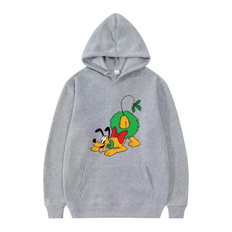Disney Mickey Mouse patrón de Navidad dibujos animados mujer negro primavera Tops ropa jerseys señoras barato Y2k sudaderas con capucha hombres sudaderas