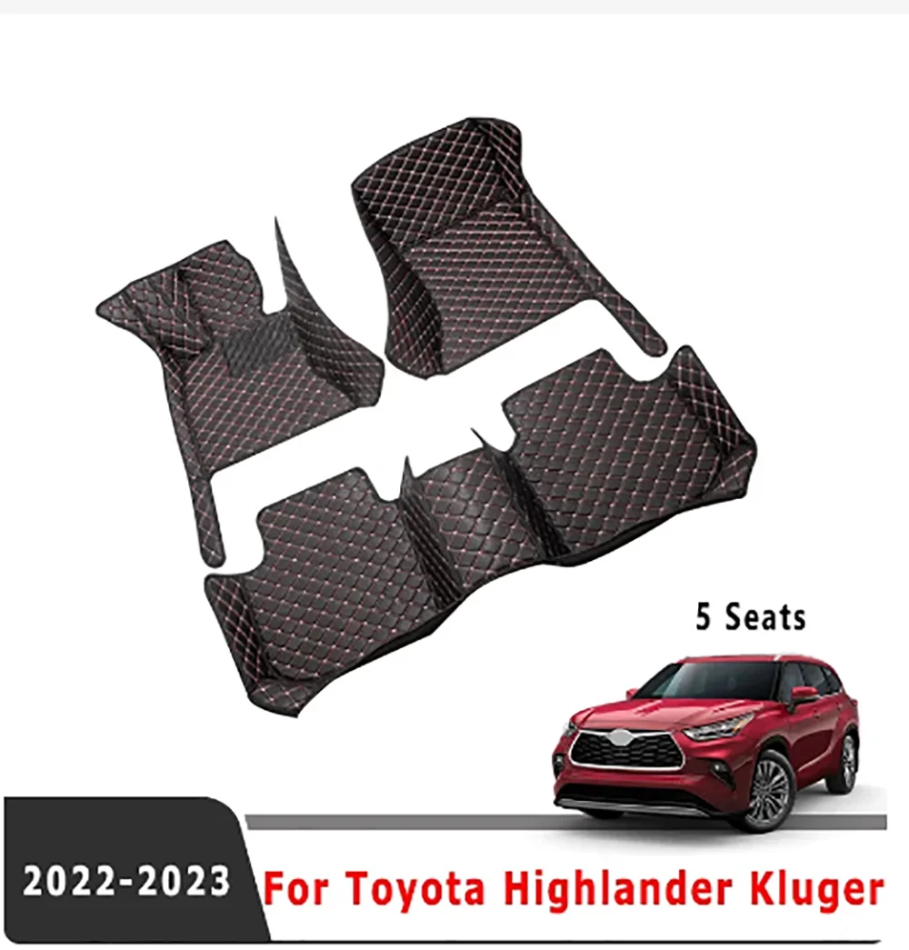 

Для Toyota Highlander Kluger 2024 2023 2022 (5 местный) автомобильные аксессуары для интерьера пользовательский Стайлинг запчасти Чехлы коврики автомобильный напольный коврик