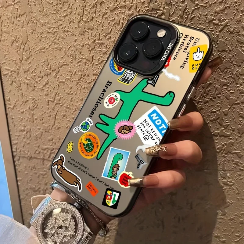 

Fashionable Dinosaur Phone Case For Samsung Galaxy A33 A34 A35 A16 S25 Ultra A15 A53 A54 A55 S22 S23 S24 S21 FE Plus Laser Funda