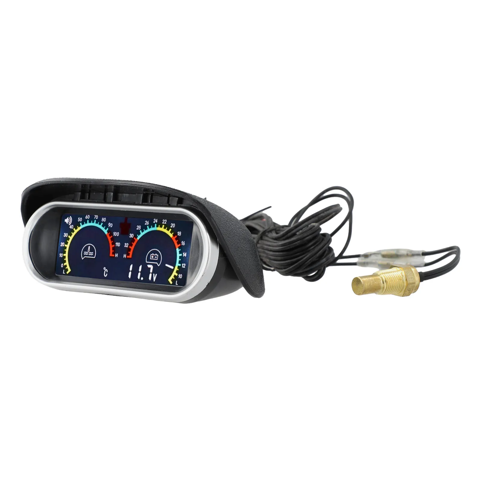 

3 Digit Car Water Temperature Gauge LCD Temperature Gauge With Alarm Function Engine Monitor Parameter Display