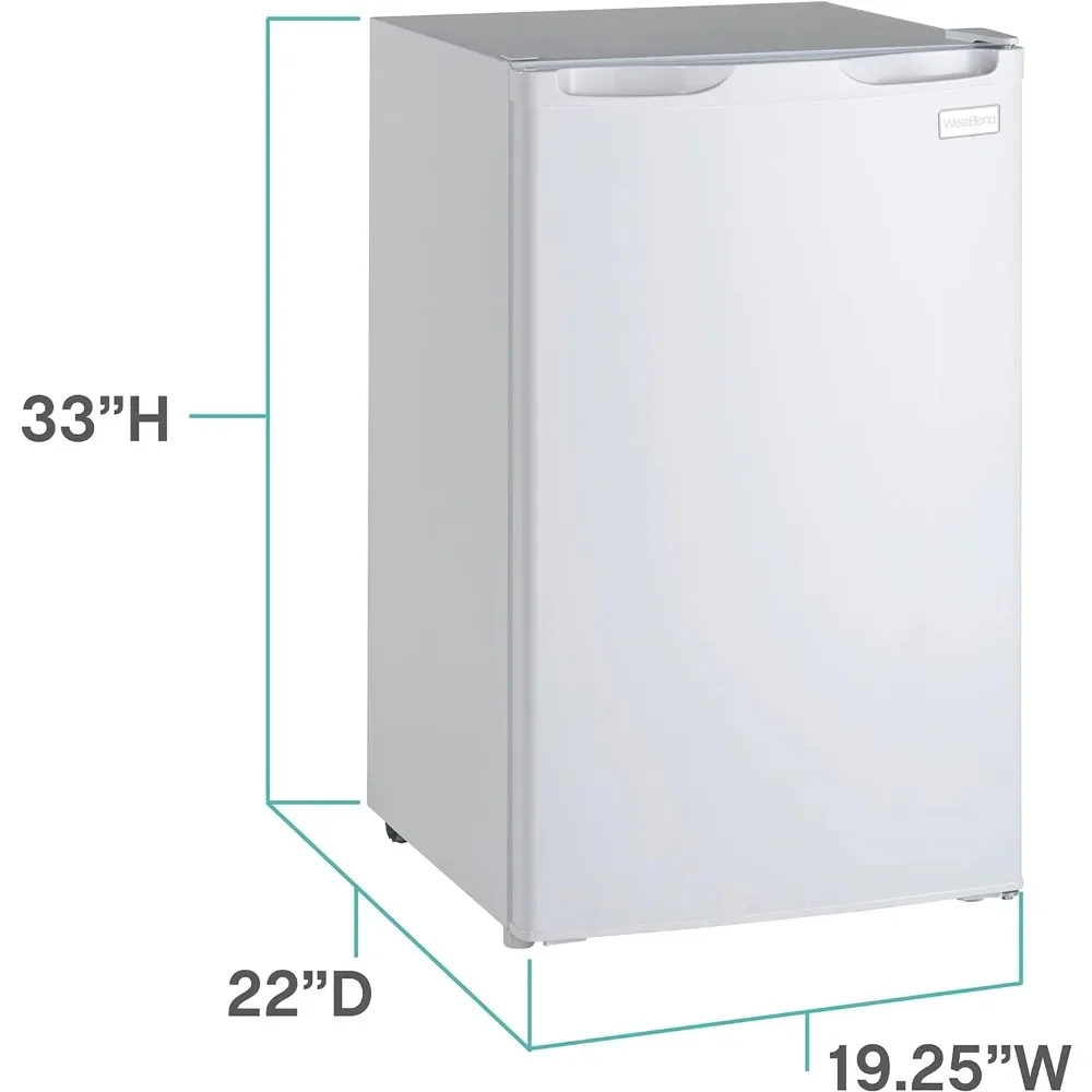 Mini Fridge Compact Refrigerator for Home Office or Dorm, with Reversible Door, Energy Star Rated, 4.4 Cubic Feet, White